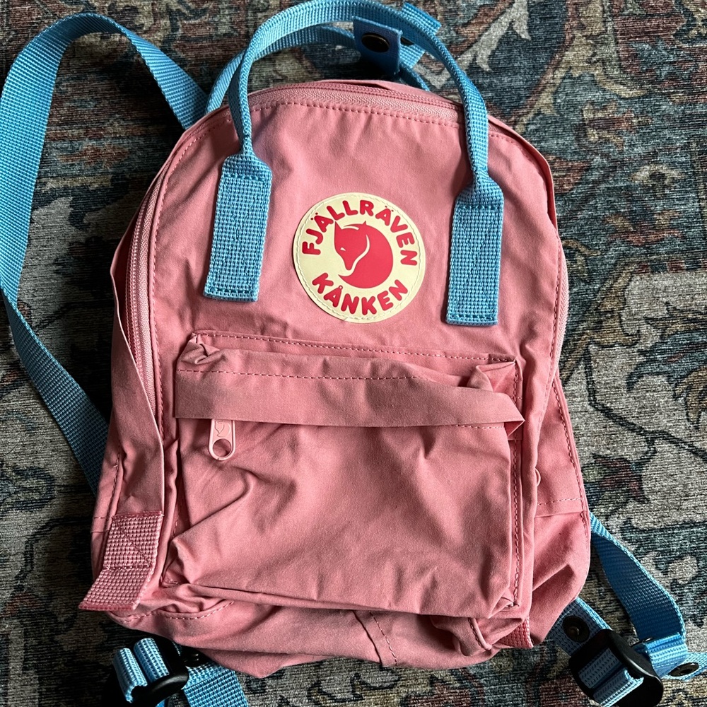 Fjallraven Kanken Pink and Blue Backpack